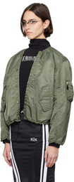 Prototypes Black Nylon Reversible Bomber Jacket