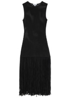 Alaïa Fringed Open-knit Midi Dress Black