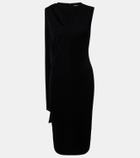 Tom Ford Scarf-detail crêpe jersey cocktail dress