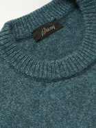 Brioni - Brushed Cashmere and Silk-Blend Sweater - Blue