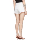 AGOLDE White Denim Parker Cut-Off Shorts