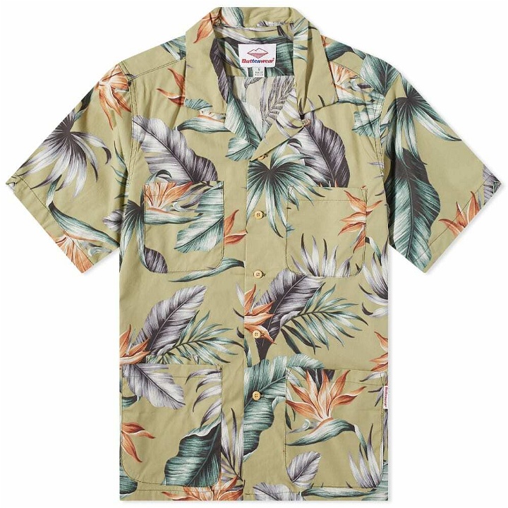 Photo: Battenwear Men's Five Pocket Island Shirt in Sage Paradise