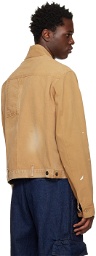 Greg Lauren Tan Workwear Trucker Jacket