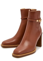 Gabriela Hearst Nina Leather Ankle Boots Tan