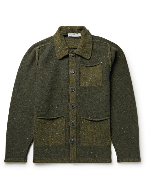 Photo: Inis Meáin - Donegal Merino Wool and Cashmere-Blend Chore Jacket - Green