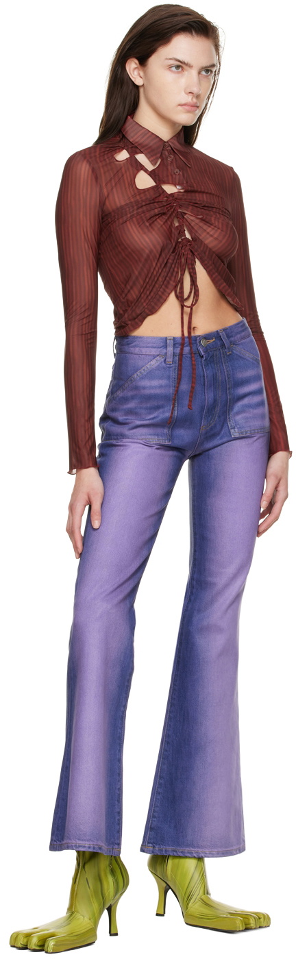 AVAVAV Purple Flared Mom Jeans