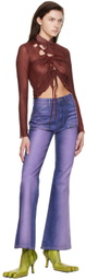 AVAVAV Purple Flared Mom Jeans