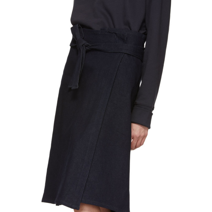A-Plan-Application Blue Denim Wrap Skirt