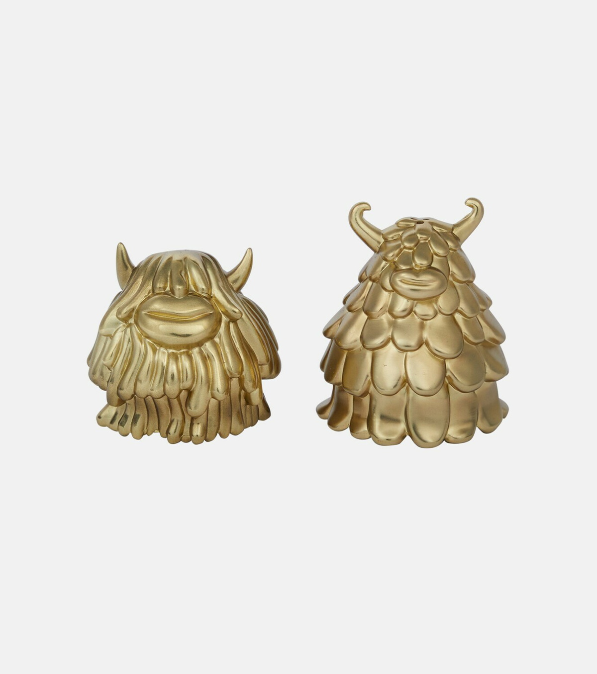 L'Objet - Niki + Simon brass salt and pepper shakers