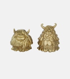 L'Objet - Niki + Simon brass salt and pepper shakers