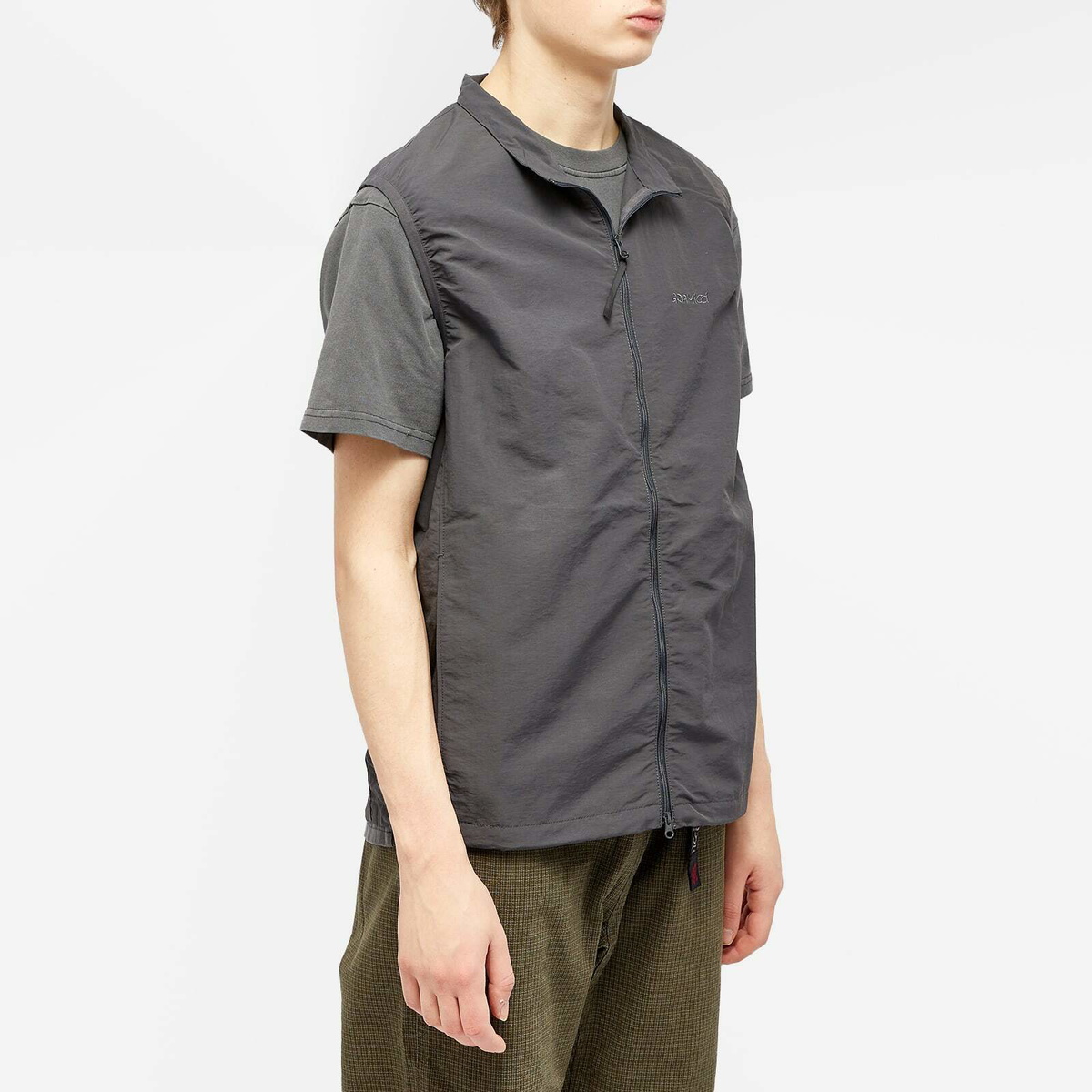 Gramicci Men's Nylon Tussah Tactical Vest in Stone Grey Gramicci Gramicci Men's Nylon Tussah Tactical Vest in Stone Grey Gramicci