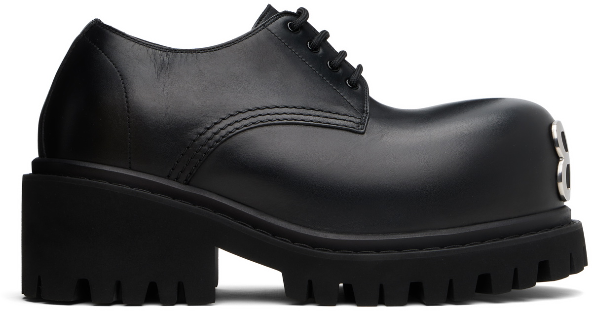 balenciaga stomper derby　41 Balenciaga Black Stomper Derbys Balenciaga