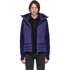 Moncler Grenoble Blue Down Maglia Cardigan Jacket