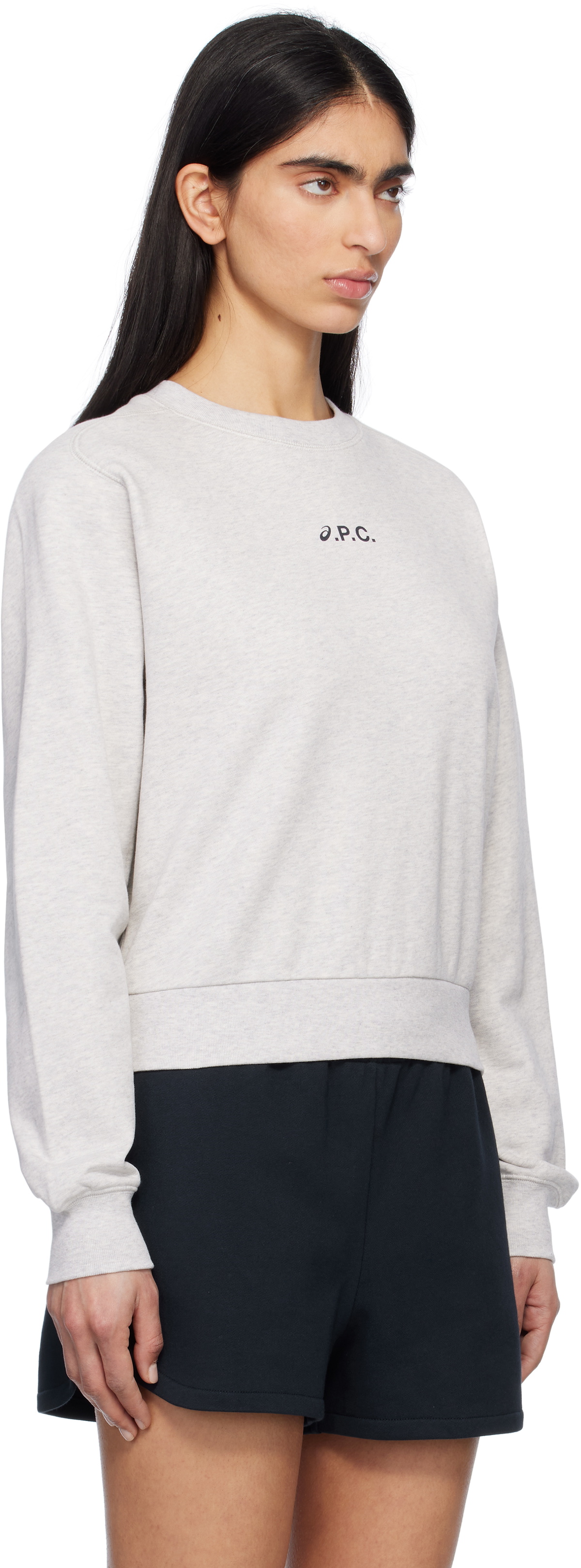 A.P.C. Gray ASICS Edition Stone Sweatshirt