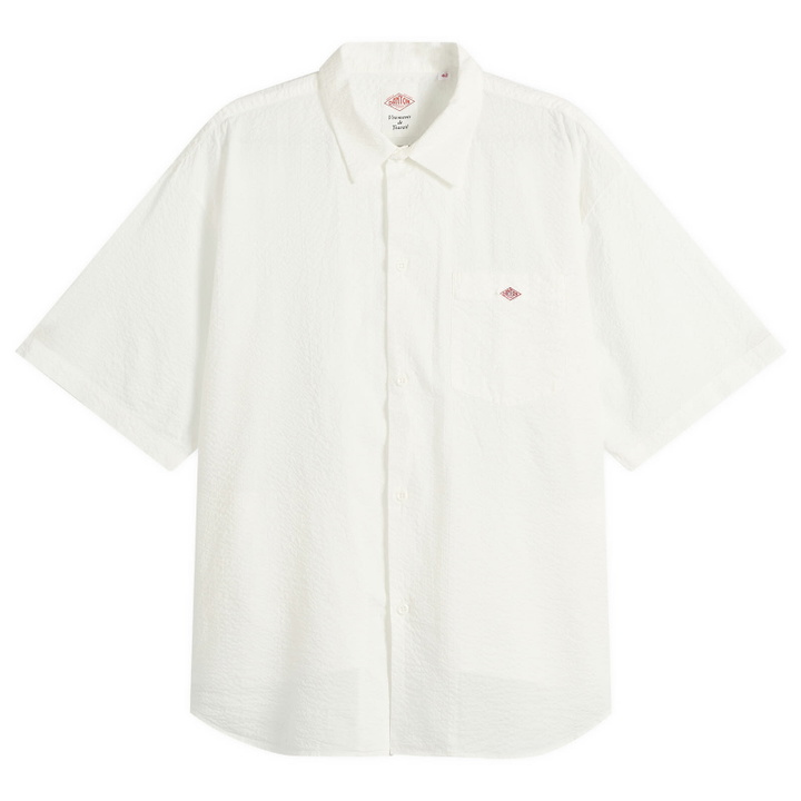 Photo: Danton Men's Seersucker Short Sleeve Shirt in Off-White