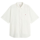 Danton Men's Seersucker Short Sleeve Shirt in Off-White