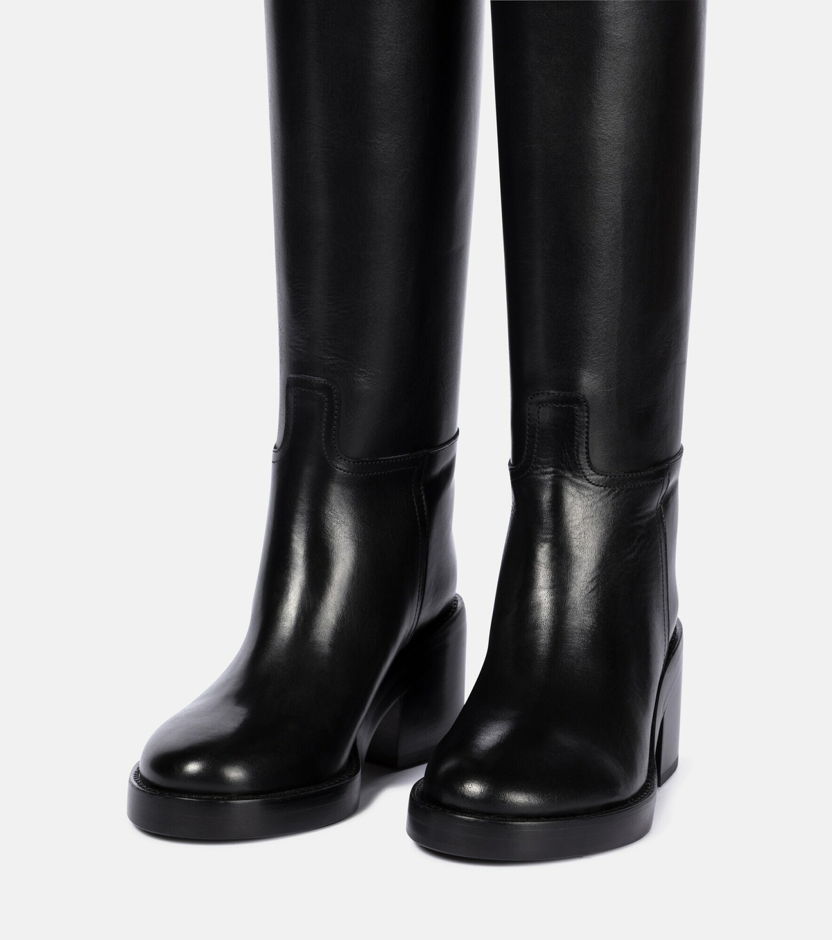 Ann Demeulemeester Leather kneehigh riding boots Ann Demeulemeester