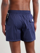 FEDELI - Madeira Airstop Straight-Leg Swim Shorts - Blue