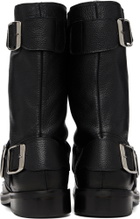 Stefan Cooke Black Pegasus Biker Boots