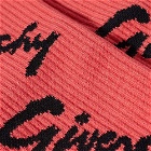 Givenchy Men's Signature Logo Sock in Pink/Black