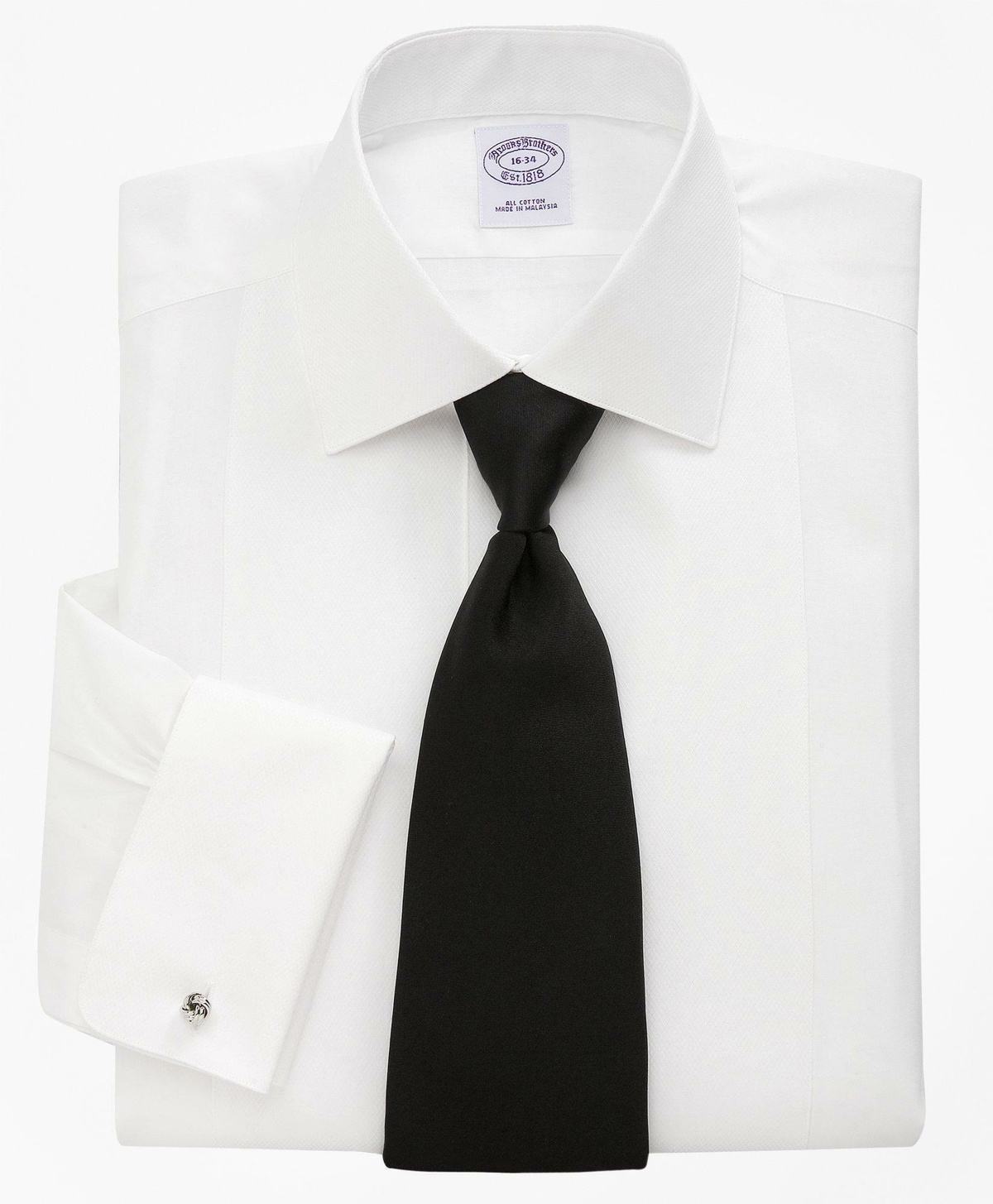 Brooks Brothers Men's Bib-Front Spread Collar Tuxedo Shirt | White