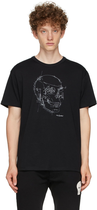 Photo: Alexander McQueen Black Pattern Skull Oversized T-Shirt