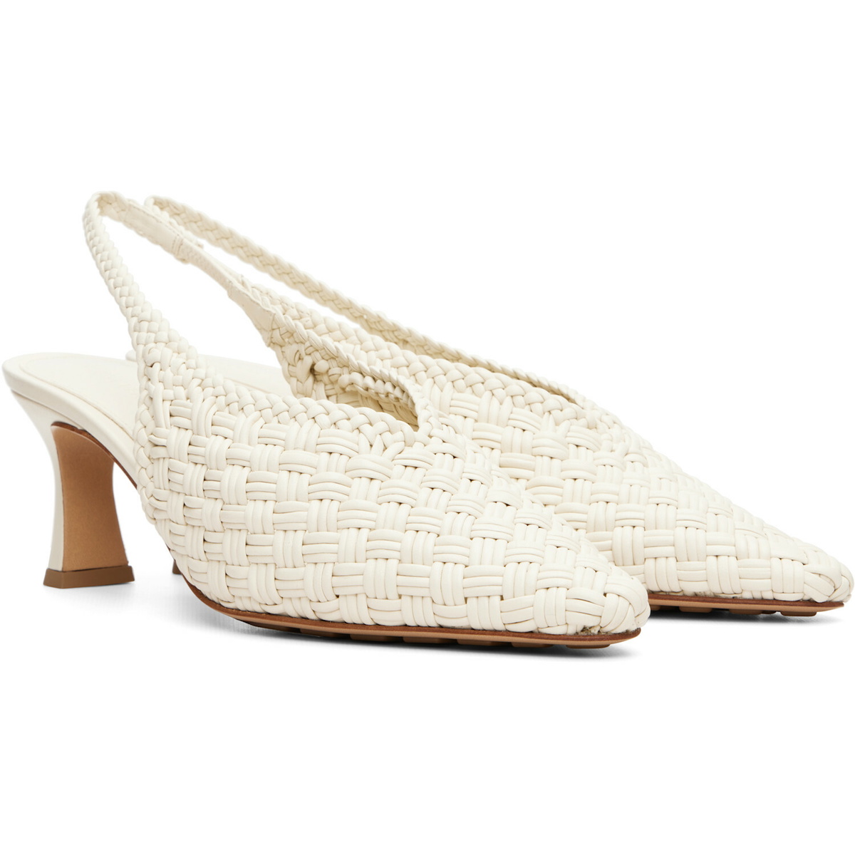 Bottega Veneta Off-White Sofia Heels