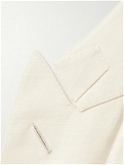 TOM FORD - Atticus Double-Breasted Silk-Canvas Suit Jacket - Neutrals