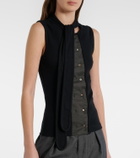 Lemaire Asymmetric cotton and linen top