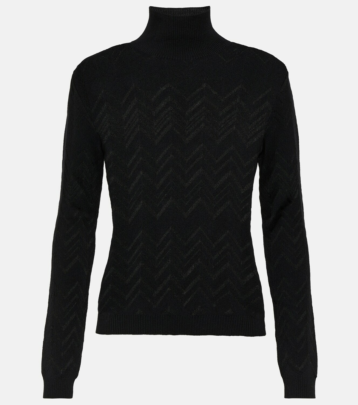 Missoni Zig-zag wool-blend turtleneck sweater
