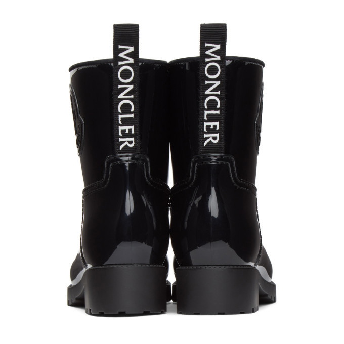 Moncler Black Ginette Rubber Boots Moncler