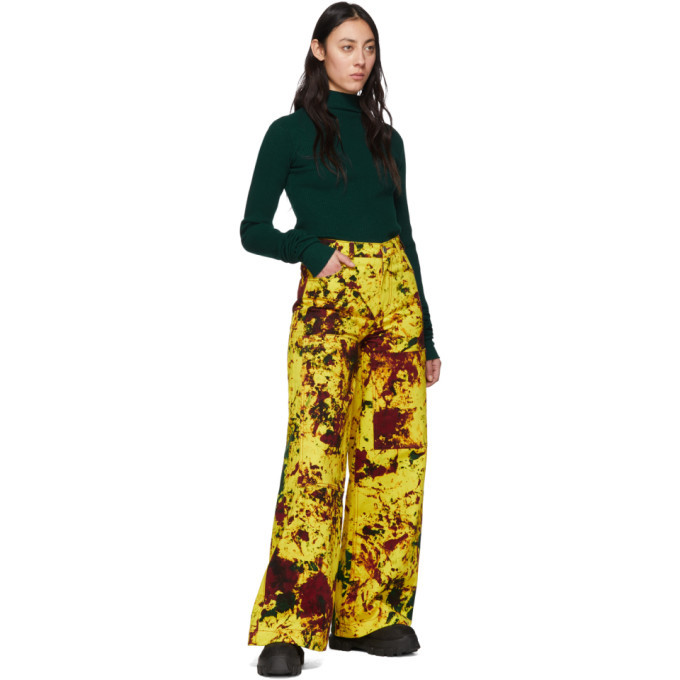 S.R. STUDIO. LA. CA. Green Rib Funnel Neck Turtleneck