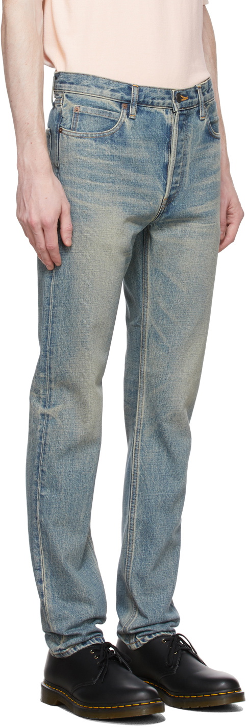 SEEKINGS Indigo Washed Slim-Fit Jeans SEEKINGS