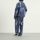 MASTERMIND WORLD Men's Patchwork Jacquard Denim Jacket in Indigo