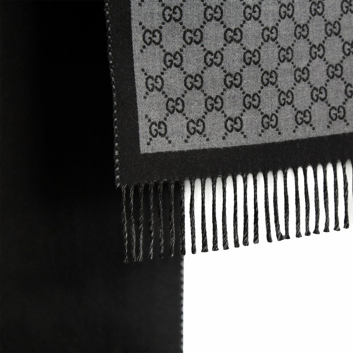 Gucci Men's Allover GG Scarves in Grey 
