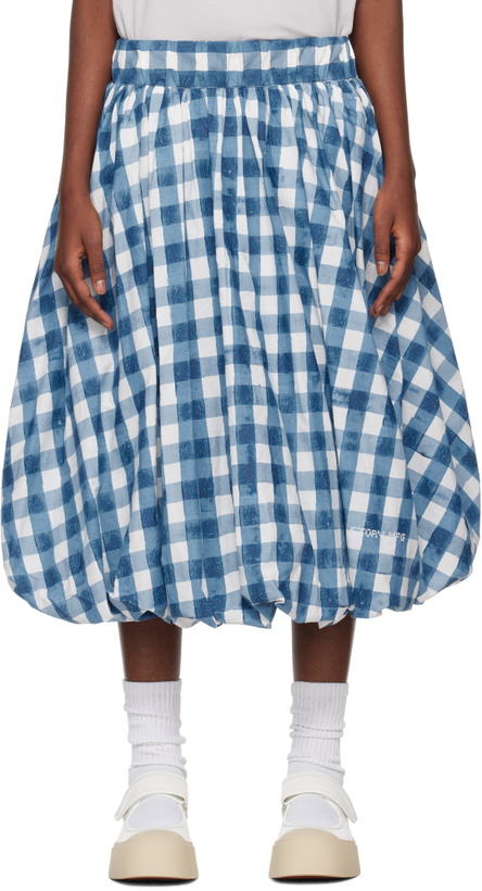 Photo: Story mfg. Blue & White Marsh Midi Skirt
