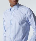 Canali Striped cotton poplin shirt