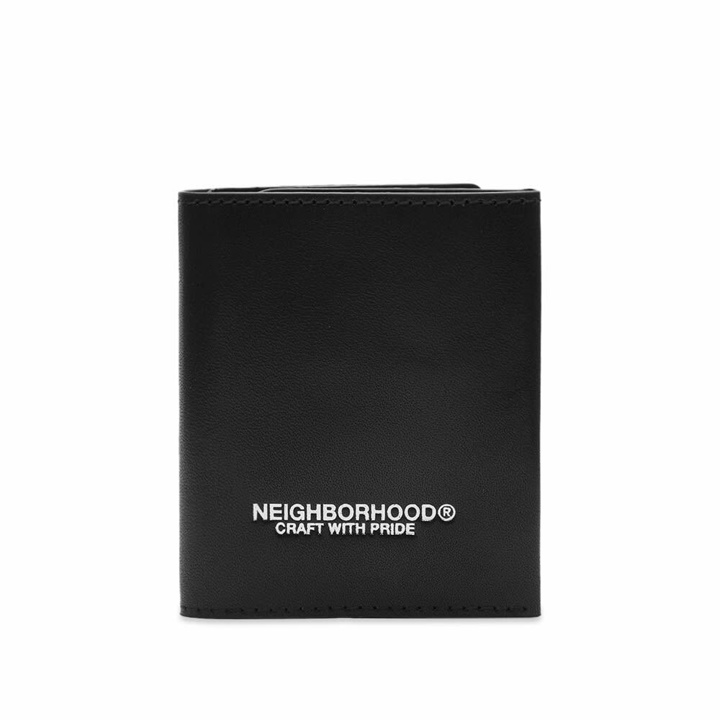 Photo: Neighborhood Men's Leather Micro Wallet in Black