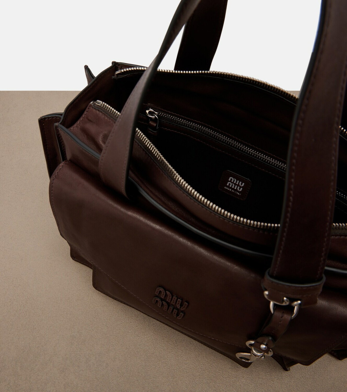 Miu Miu Utilitaire leather shoulder bag