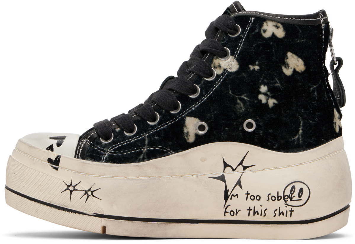 R13 Black Kurt High Top Sneakers