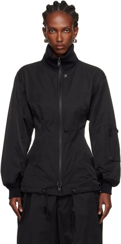 Photo: YOHJI YAMAMOTO Black Twill Darts Bomber Jacket