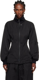 YOHJI YAMAMOTO Black Twill Darts Bomber Jacket