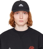 Marine Serre Black Recycled Nylon Baseball Cap