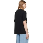 Simone Rocha Black Fitted Wire Turnup T-shirt