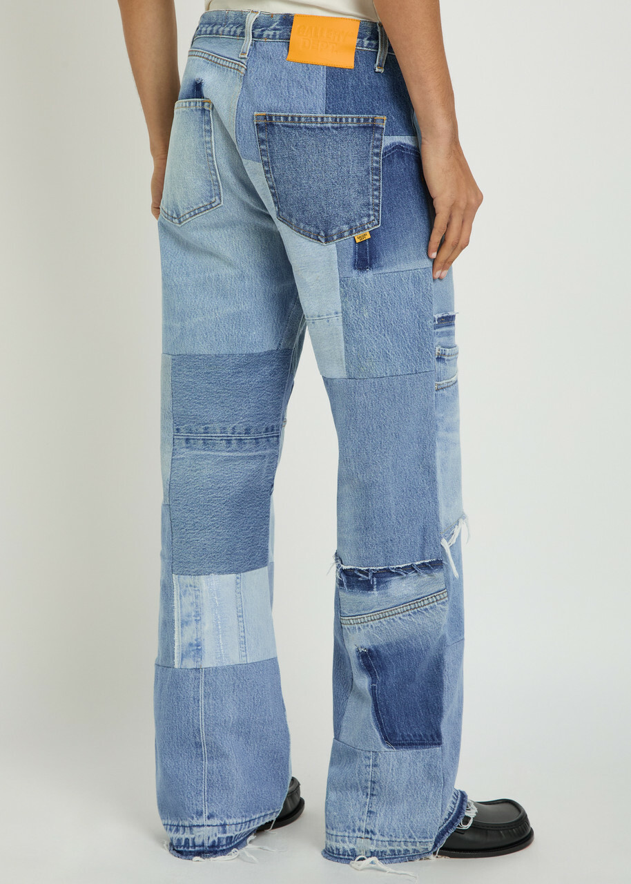 Gallery Dept. Mixed-denim Straight-leg Jeans