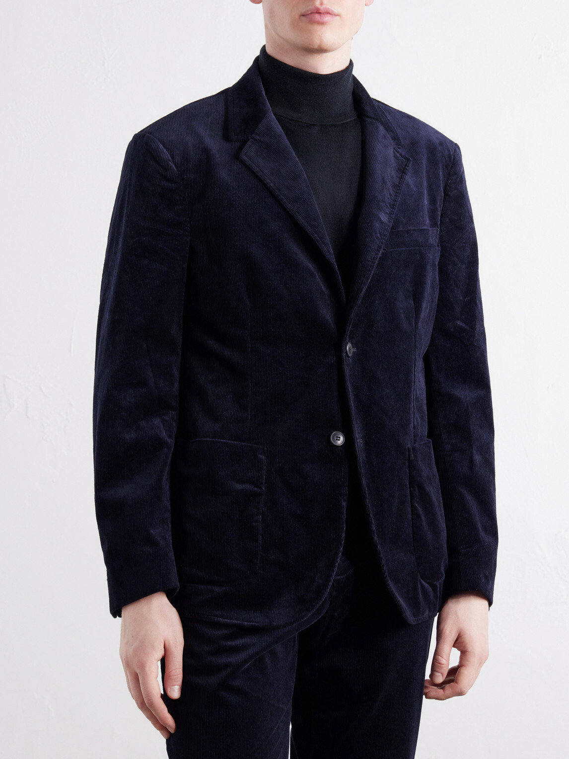 Sunspel - Cotton-Blend Corduroy Blazer - Blue