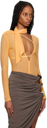 Jacquemus Orange Le Raphia 'Le Body Abanaba' Bodysuit