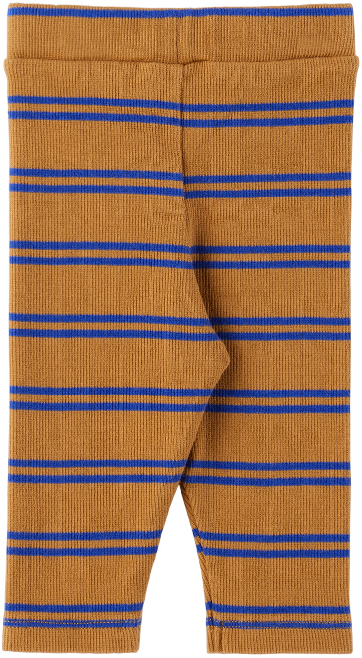 The Campamento Baby Brown & Blue Stripes Leggings