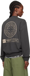 Stone Island Gray 6100018 Cotton Fleece Sweatshirt