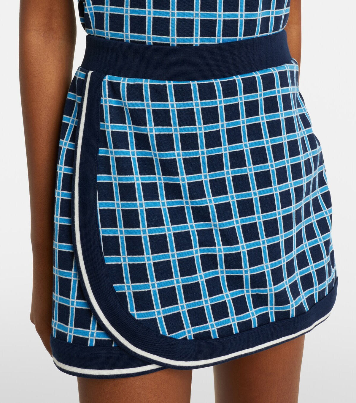 The Upside Clubhouse Reece checked cotton miniskirt